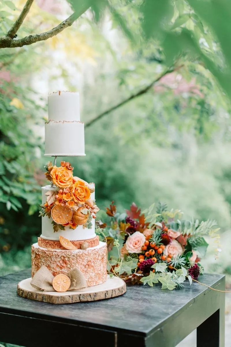 zoom sur le gateau de mariage du Domaine de Quincampois