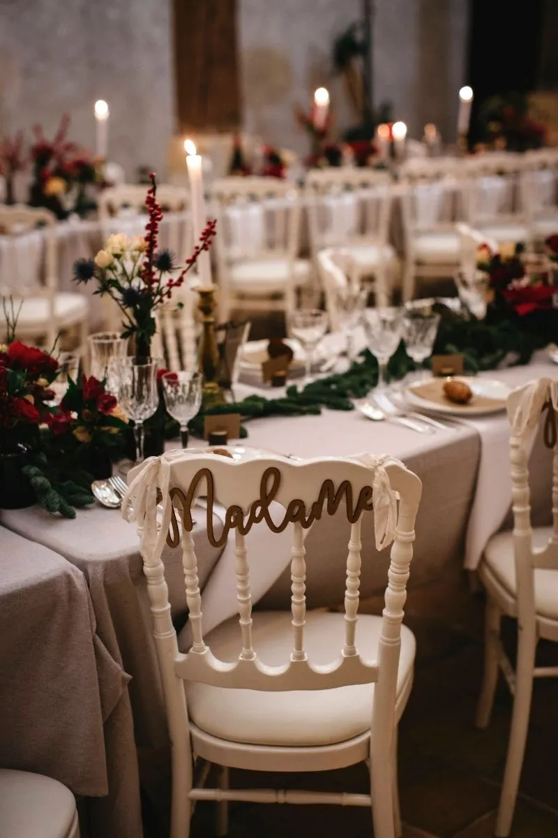 table d'honneur au Domaine de Verderonne