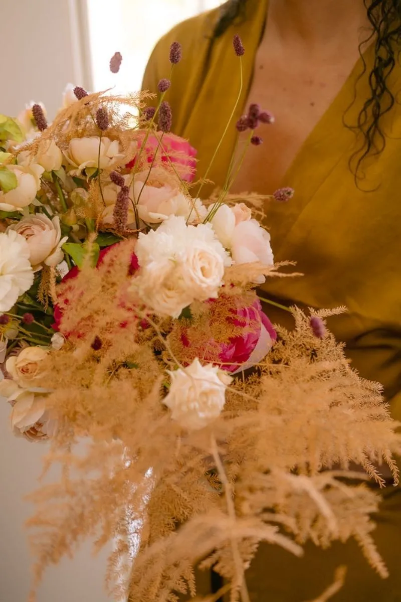 zoom sur bouquet des demoiselles d'honneurs du domaine des Papillons