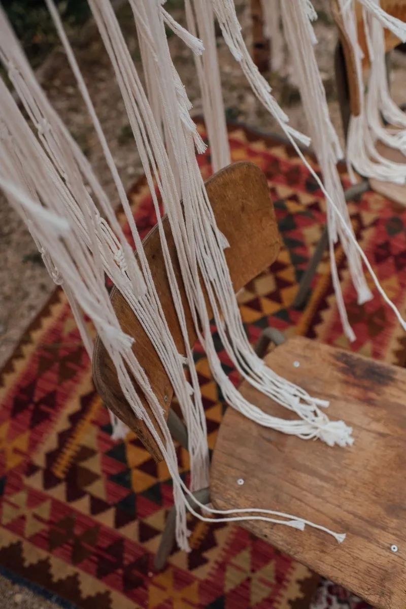 zoom sur le tapis décoratif à la Ferme d'Armenon