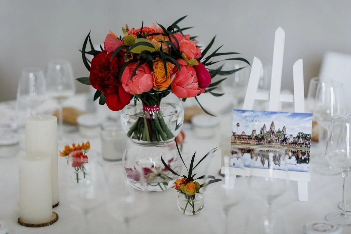 zoom sur le bouquet du Mariage fun et coloré