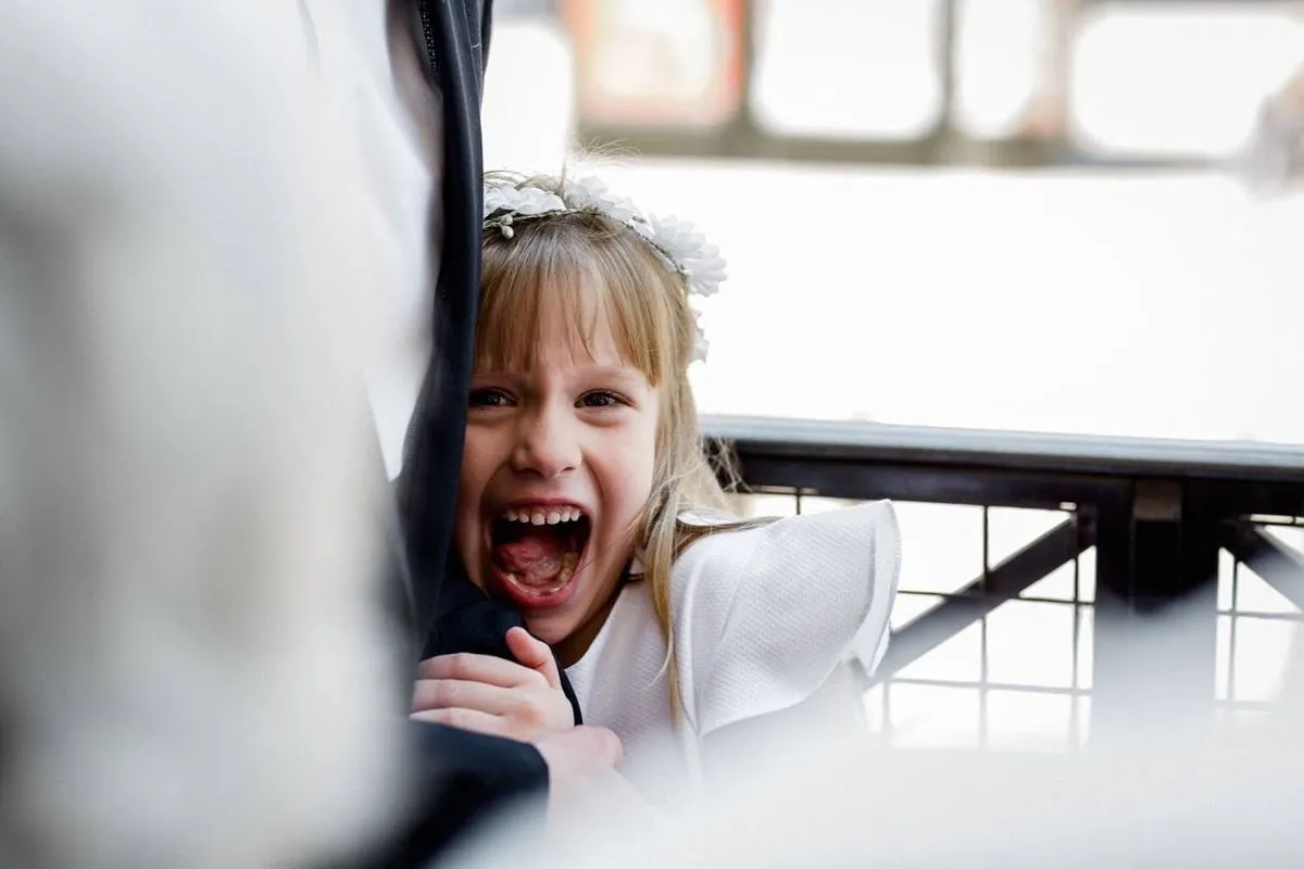 zoom sur des enfants du Mariage fun et coloré