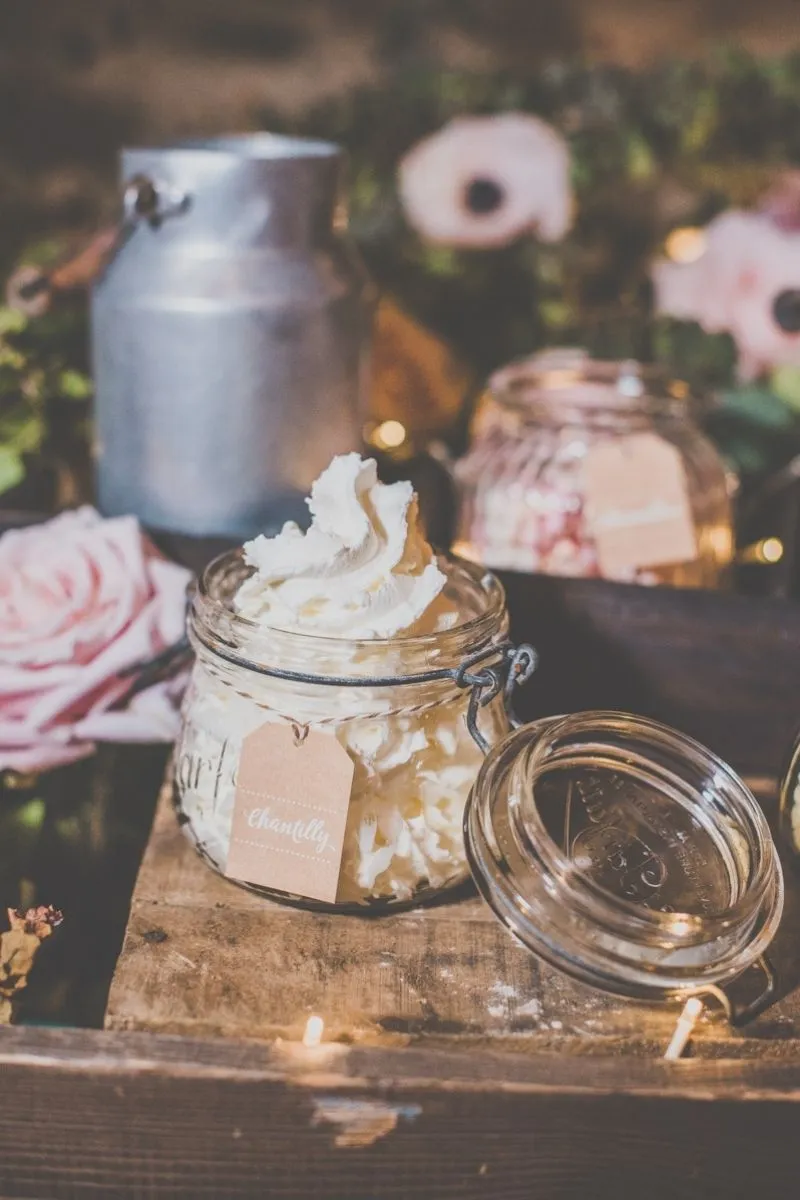 zoom sur dessert d'un mariage thème végétal