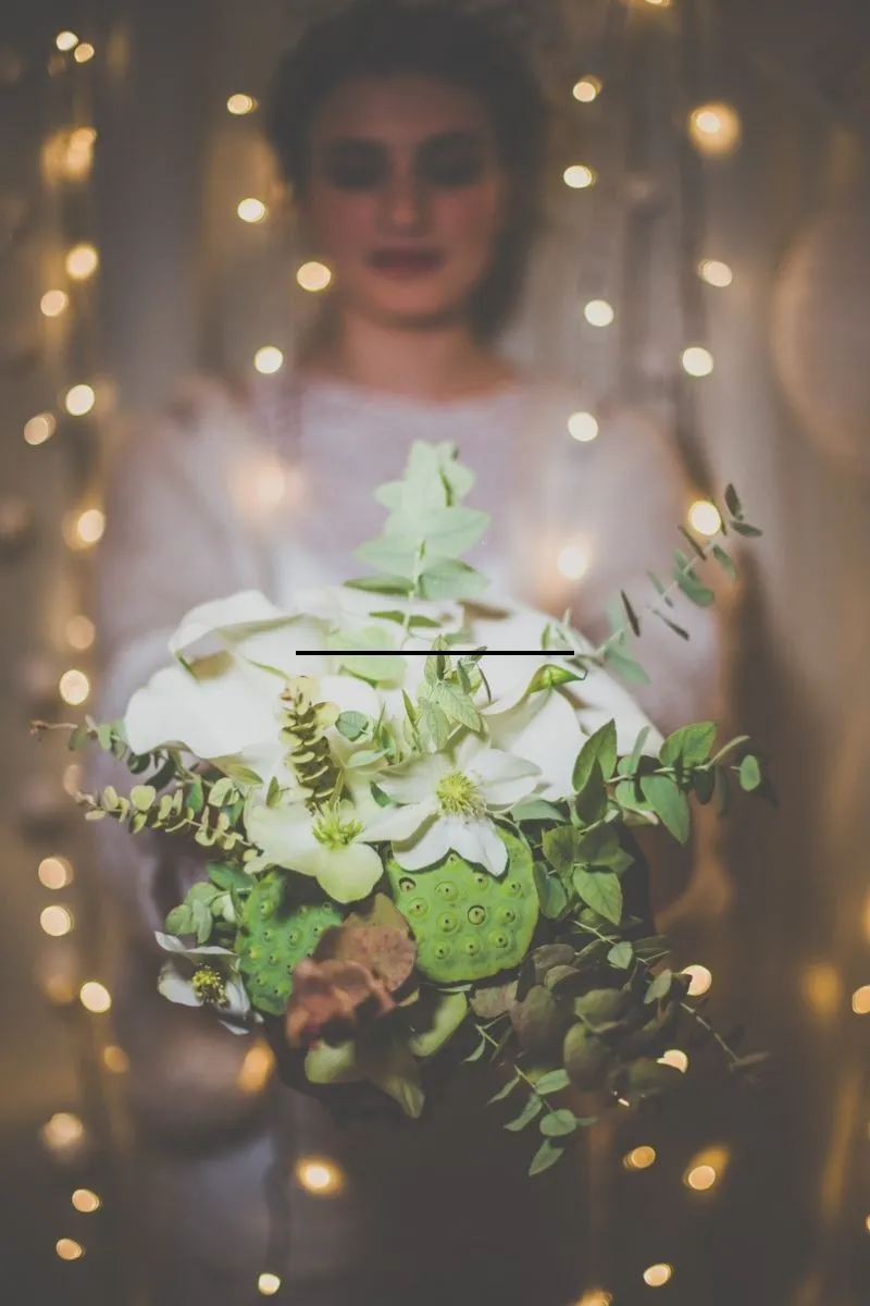 photo de la mariée d'un mariage thème végétal