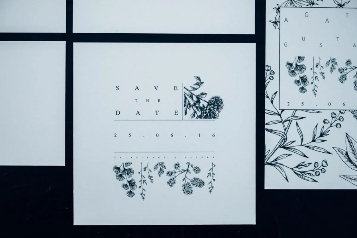 zoom sur faire part dans le theme vegetal