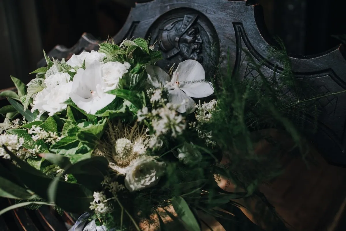 bouquet de fleurs blanches chateau de vallery