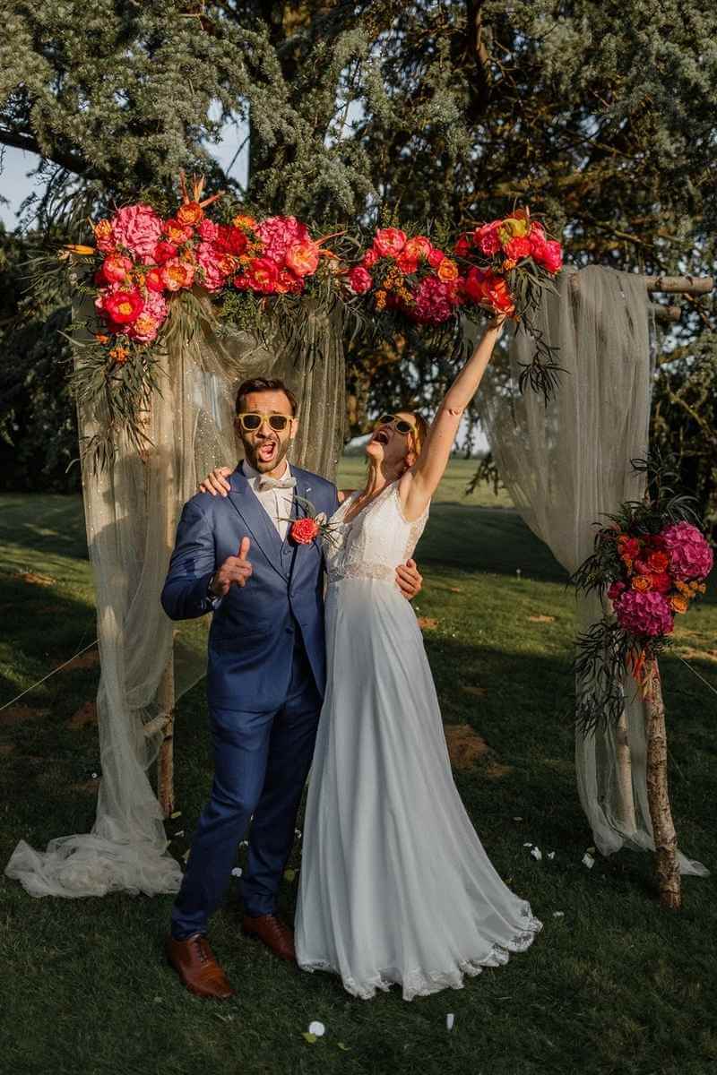 mariage fun et coloré ferme d'armenon